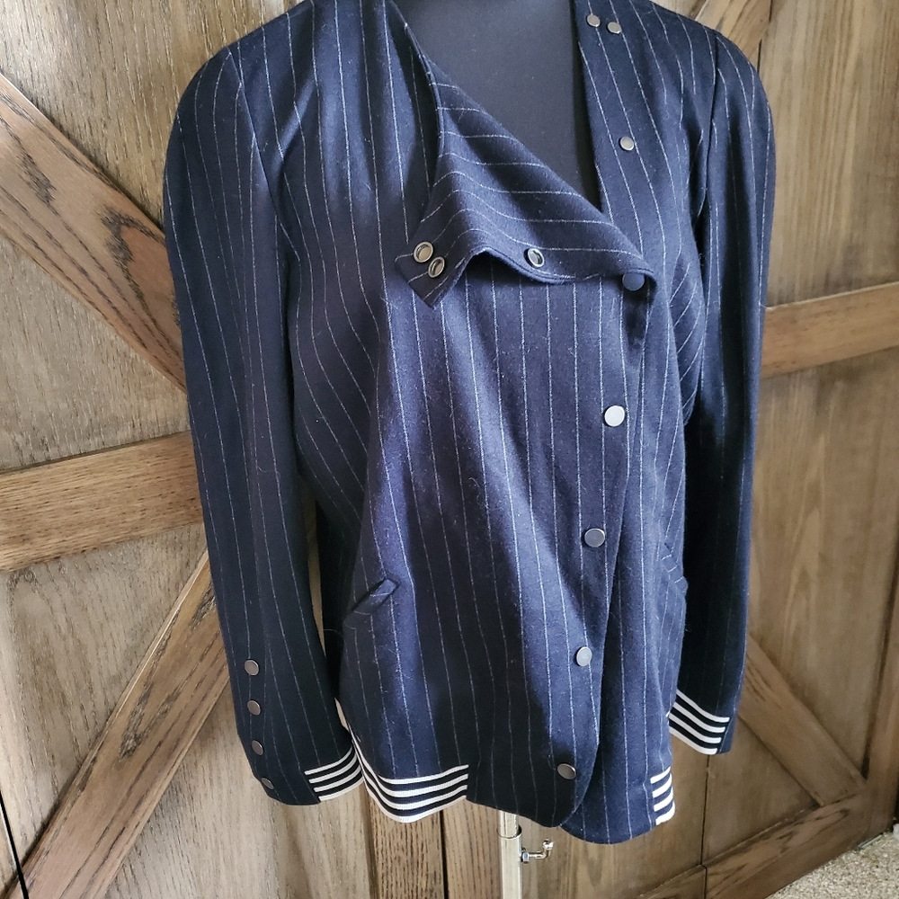 Giorgio Armani Pinstripe Bomber Jacket - Picture 3 of 7
